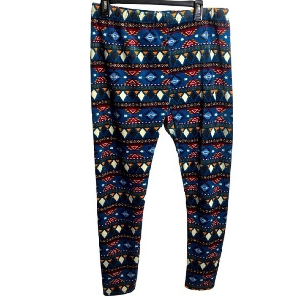 Thick warm native print leggings‎ size Large